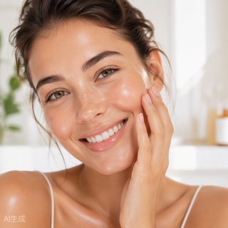 Woman with glowing skin